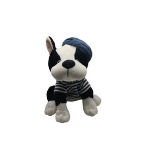 Cuddle Barn Marcel The French Bulldog Plush 10in Puppy Dog Beret Stuffed Toy